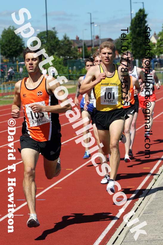 Senior mens 1500 metres, 2021 Northern Senior and Under-20s Champs., Leigh. Photo: David T. Hewitson/Sports for All Pics